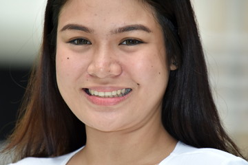 A Smiling Attractive Female
