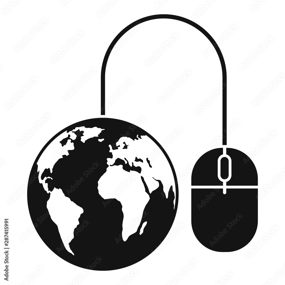 Poster global web banking icon. simple illustration of global web banking vector icon for web design isolat