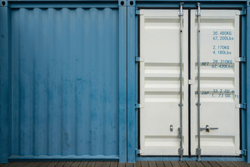 Front Close-up of Container Iron Door