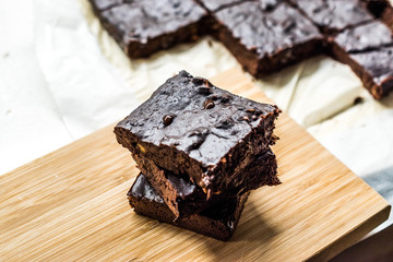 Chocolate Brownie Cake made with Carob Powder Flour.