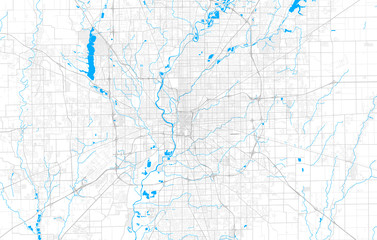 Fototapeta na wymiar Rich detailed vector map of Indianapolis, Indiana, U.S.A.