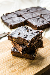 Chocolate Brownie Cake made with Carob Powder Flour.