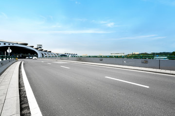 Fototapeta premium Airport Expressway in Qingdao, China