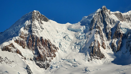 Naklejka premium Snowy mountains. Patagonia, Argentina.