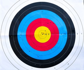 target on black background