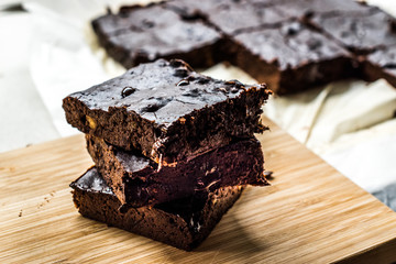 Chocolate Brownie Cake made with Carob Powder Flour.