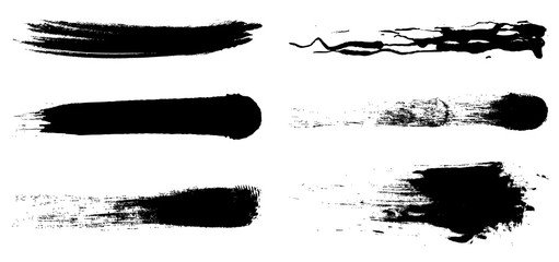 Vector paint, set rectangles brush stroke, brush, line or texture.