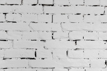 Abstract  texture with aged white brick wall, rusty blocks of brickwork. - Concept background mockup.- Image