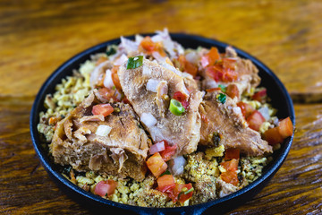 Pork ribs in Minas Gerais. Typical food of the state of Minas Gerais, Brazil.