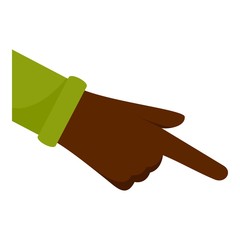 Afro american hand icon. Flat illustration of afro american hand vector icon for web design