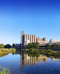 old factiry and silo tanks