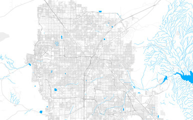 Rich detailed vector map of Las Vegas, Nevada, U.S.A.