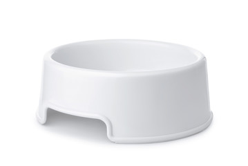 White empty pets bowl