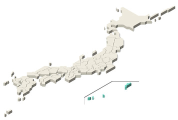 日本地図 沖縄地方 離島 (Set 3)