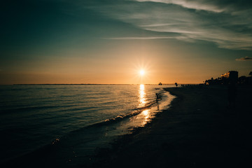 sunset on the beach