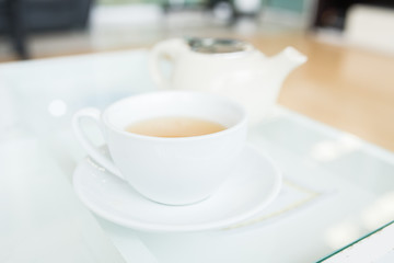 a cup of tea in the tea time