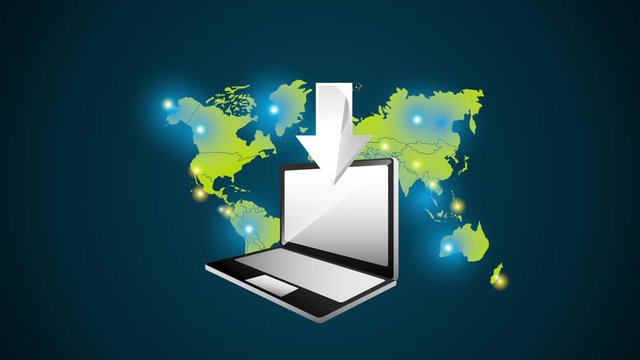 big data technology with laptop