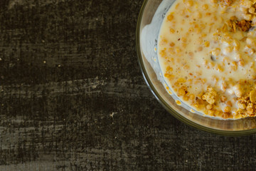 Corn flakes with milk