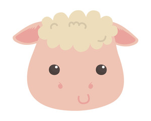 Isolated sheep cartoon vector design