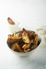 Roasted potato with herbs and spices