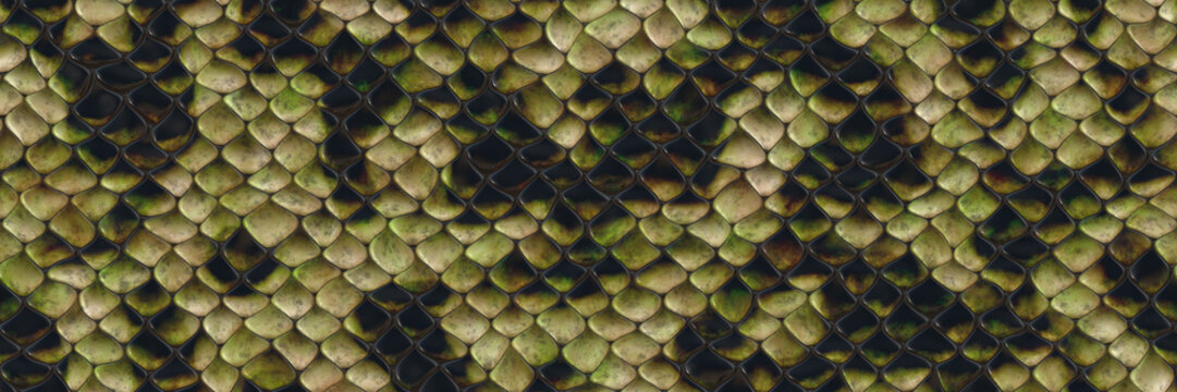Background 3d illustration- seamless snake pattern. Animal decorative