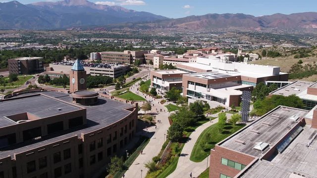 UCCS College main Campus with Mountains