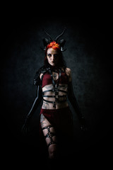 Sexy portrait of a young fauna