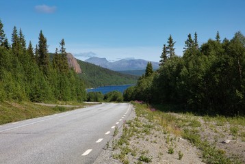 Naklejka premium The Wilderness road and its surroundings