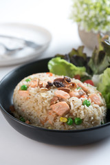 Fried rice with salmon,Asian styled