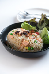 Fried rice with salmon,Asian styled