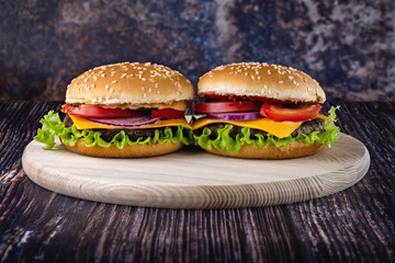 Delicious juicy burger