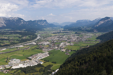 Blick auf die Stadtgemeinde W&ouml;rgl in Richtung Kufstein