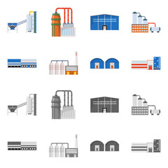 Vector design of production and structure icon. Collection of production and technology stock vector illustration.