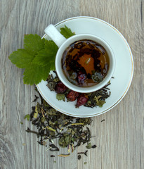 cup of tea with mint