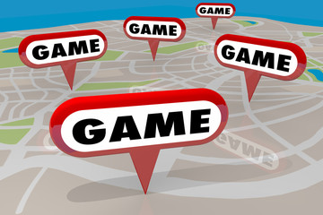 Game Locations Travel Sports Competitions Regional Events Map 3d Illustration