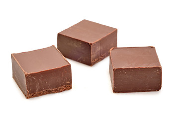 three pieces of handmade chocolate