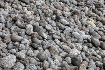 A rocky beach on the north coast of Madeira. Portugal