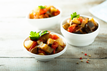 Homemade caponata or vegetable appetizer