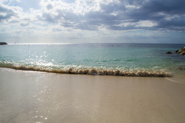 Ebb and flow of turquoise ocean