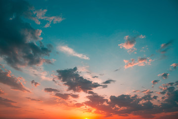 Beautiful sunset sky background