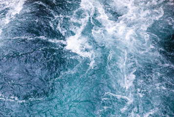 Rebellious blueish and greenish water