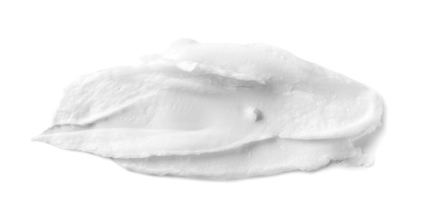 Skin cream isolated on white, top view