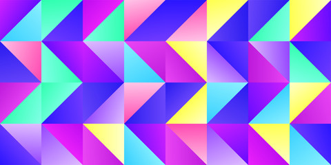Bright Colors Geometric Trendy Triangle BG Design