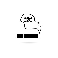 Smoking Kills. Creative illustration with burning cigarette