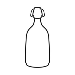 Vector illustration of bottle and milk logo. Set of bottle and drink stock vector illustration.