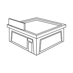 Vector illustration of shop and clothing sign. Collection of shop and windows vector icon for stock.