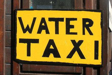 Water taxi sign