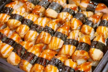 suchi for sell in the supermarket, Suchi is Japanese national food popular throughout the world