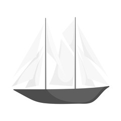 Isolated object of yacht and sail symbol. Collection of yacht and regatta stock symbol for web.