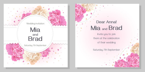 Invitation peony flower 
